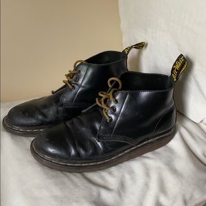 Smooth Black Dr. Marten Manton Boots